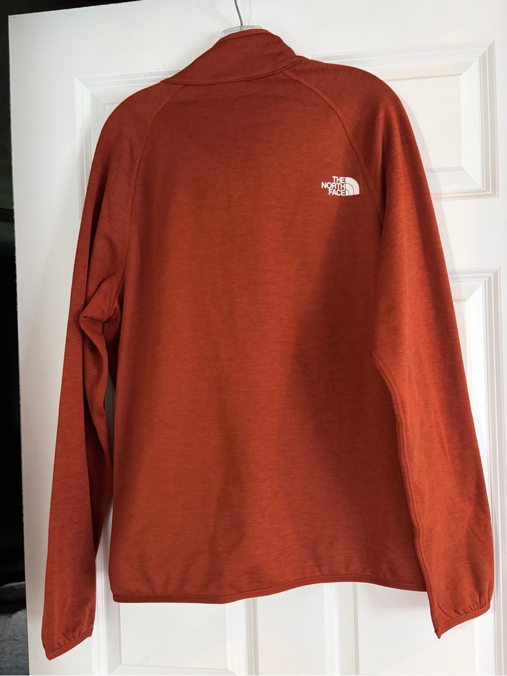 The North Face Men's Quarter-Zip Pullover Sweater - Rust Orange - Picture 2 of 3